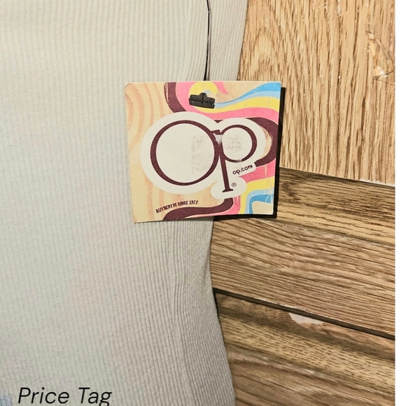 OP CREAM COLORED Ruffle Logo Tank Top Size XL - Picture 5 of 16